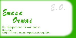 emese ormai business card